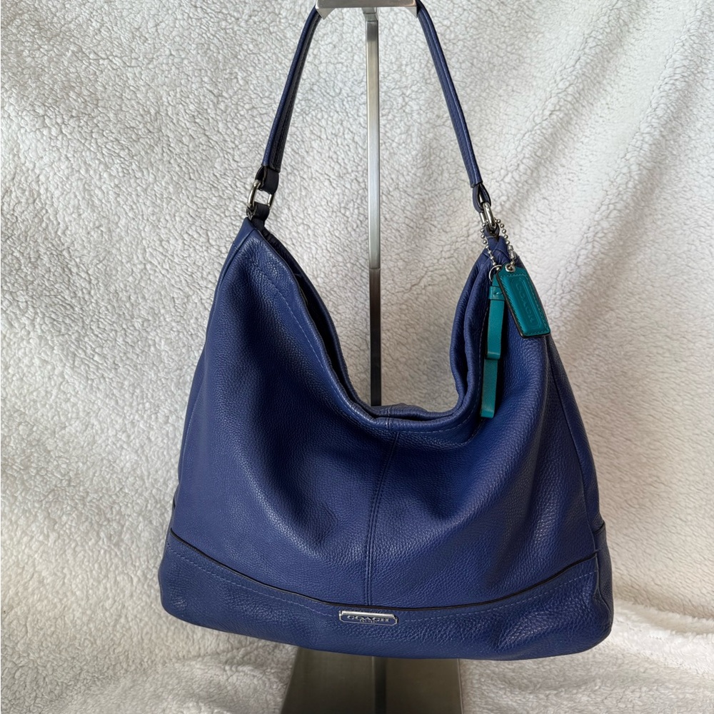 Coach Royal Blue Leather Hobo Bag